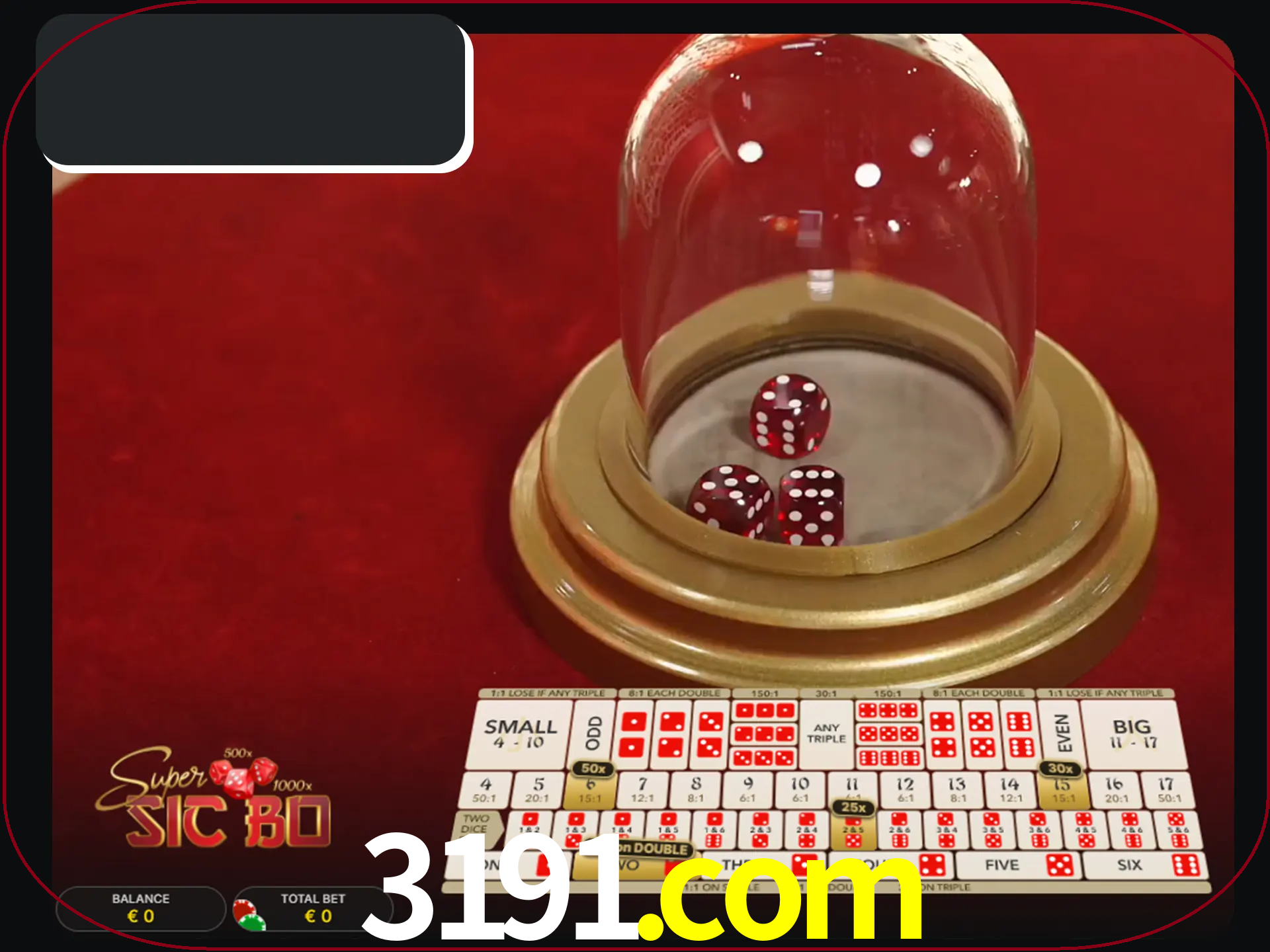 Deixe os dados ao seu lado nos jogos da Sic Bo.
